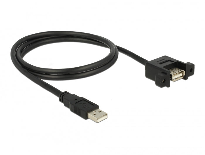 Delock 85106 Cable Usb 2.0 Type-A Male > Usb 2.0 Type-A Female Panel-Mount 1 M