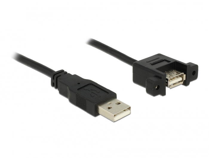 Delock 85462 Cable Usb 2.0 Type-A Male > Usb 2.0 Type-A Female Panel-Mount