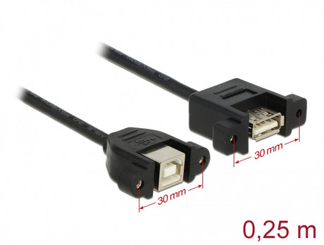 Delock 85107 Cable Usb 2.0 Type-B Female Panel-Mount