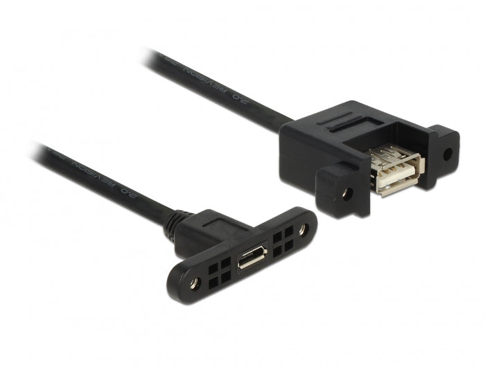 Delock 85109 Cable Usb 2.0 Micro-B Female Panel-Mount