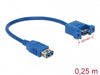 Delock 85111 Cable Usb 3.0 Type-A Female > Usb 3.0 Type-A Female Panel-Mount