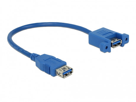 Delock 85111 Cable Usb 3.0 Type-A Female > Usb 3.0 Type-A Female Panel-Mount