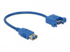 Delock 85111 Cable Usb 3.0 Type-A Female > Usb 3.0 Type-A Female Panel-Mount