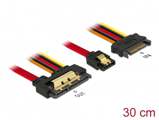 Delock 85228 Cable Sata 6 Gb/S 7 Pin Receptacle + Sata 15 Pin Power Plug