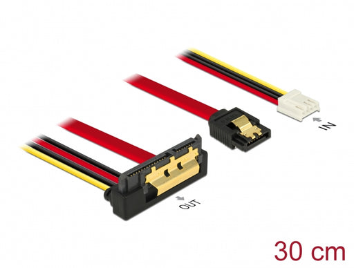 Delock 85235 Cable Sata 6 Gb/S 7 Pin Receptacle + Floppy 4 Pin Power Female