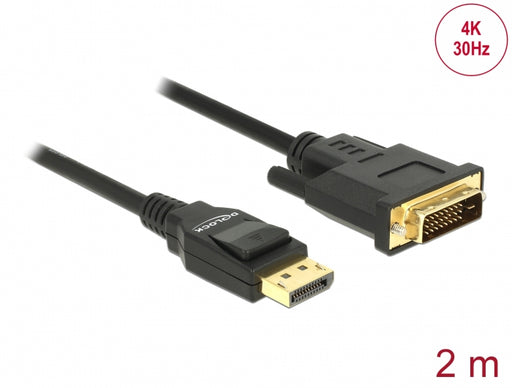 Delock 85313 Cable Displayport 1.2 Male > Dvi 24+1 Male Passive