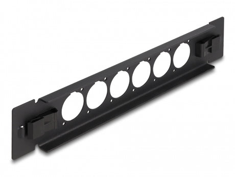 Delock 66899 10″ D-Type Patch Panel 6 Port Tool Free Black