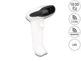 Delock 90587 Barcode Scanner 1D And 2D For 2.4 Ghz, Bluetooth Or Usb - White