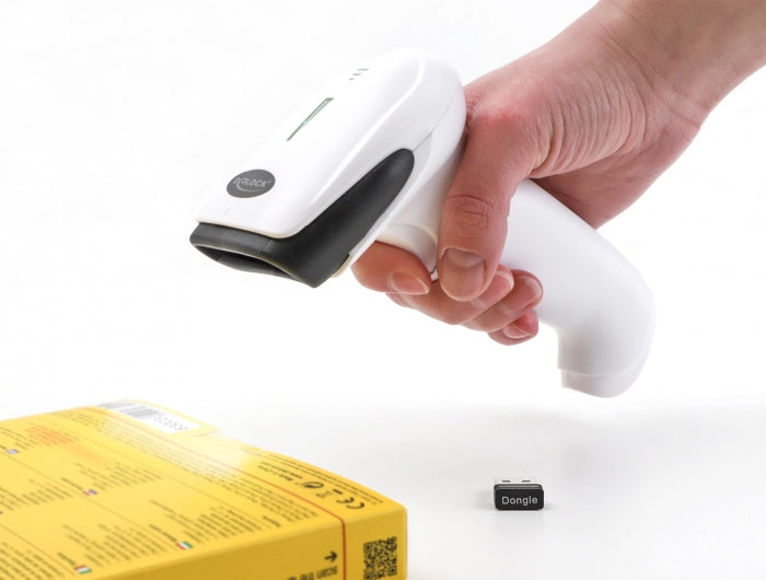 Delock 90587 Barcode Scanner 1D And 2D For 2.4 Ghz, Bluetooth Or Usb - White