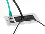 Delock 66896 Cable Entry With Brush And 2 X Rj45 Keystone Module