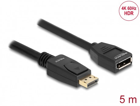 Delock 80004 Displayport 1.2 Extension Cable 4K 60 Hz 5 M