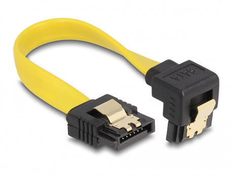 Delock 82469 Sata 3 Gb/S Cable Straight To Downwards Angled 10 Cm Yellow