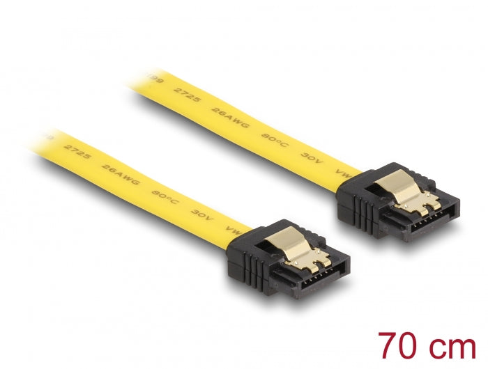 Delock 82813 Sata 6 Gb/S Cable 70 Cm Yellow