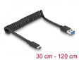 Delock 85349 Usb 3.1 Gen 2 Coiled Cable Type-A Male To Type-C™ Male