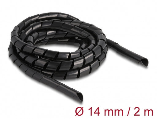 Delock 19022 Spiral Hose Flexible 2 M X 14 Mm Black