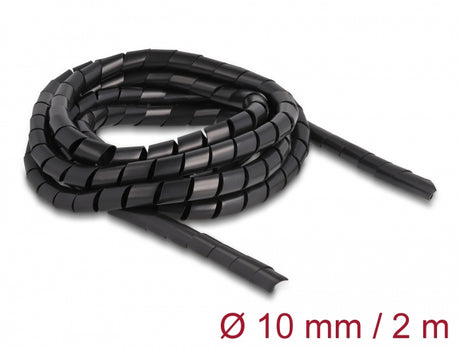 Delock 19014 Spiral Hose Flexible 2 M X 10 Mm Black