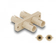 Delock 87935 Optical Fiber Coupler St Duplex Female To St Duplex Female Beige