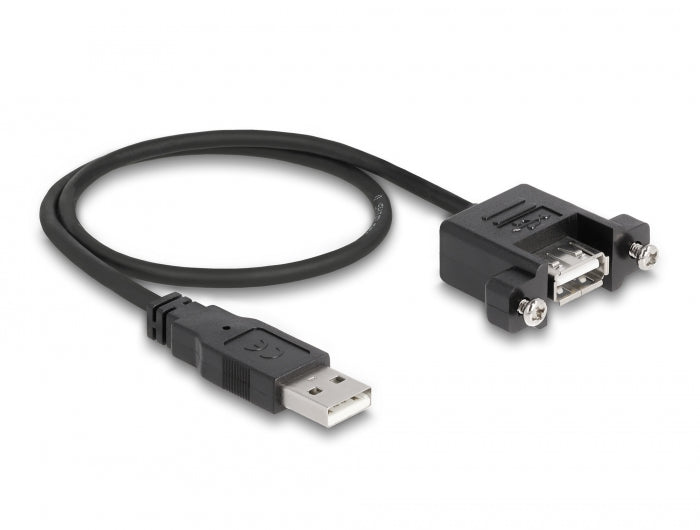 Delock 85461 Cable Usb 2.0 Type-A Male > Usb 2.0 Type-A Female Panel-Mount