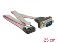 Delock 89900 Cable Rs-232 Serial Pin Header Female To Db9 Male Layout 1:1