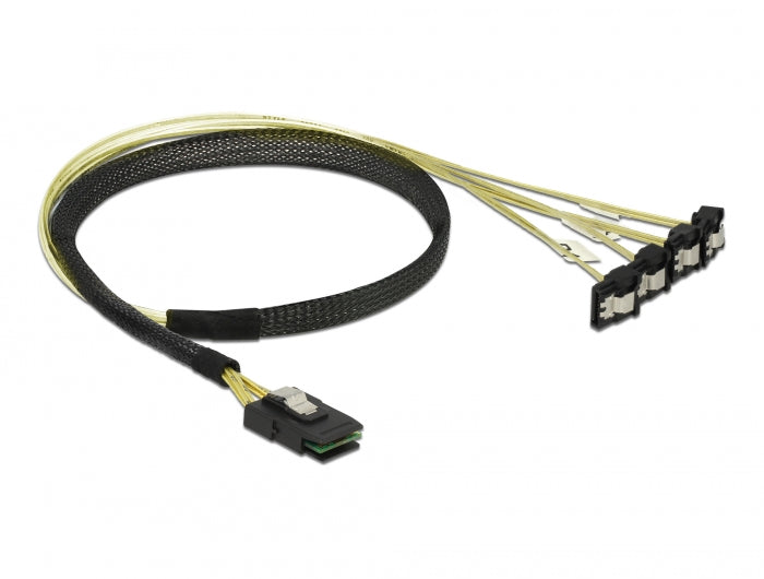 Delock 85686 Cable Mini Sas Sff-8087 > 4 X Sata 7 Pin Angled 0.5 M