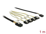 Delock 85682 Cable Mini Sas Sff-8087 > 4 X Sata 7 Pin + Sideband 1 M Metal