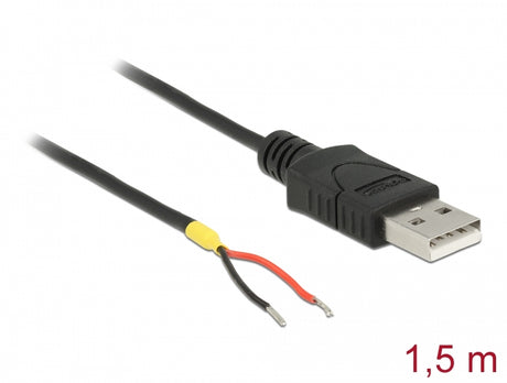 Delock 85664 Cable Usb 2.0 Type-A Male > 2 X Open Wires Power 1.5 M Raspberry