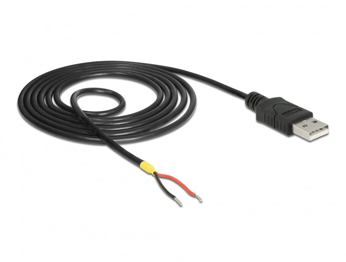 Delock 85664 Cable Usb 2.0 Type-A Male > 2 X Open Wires Power 1.5 M Raspberry