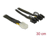 Delock 85455 Pci Express Power Cable 6 Pin Female > 2 X 8 Pin Male 30 Cm