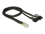 Delock 85455 Pci Express Power Cable 6 Pin Female > 2 X 8 Pin Male 30 Cm