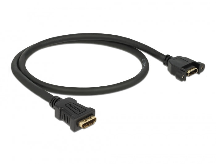 Delock 85465 Cable Hdmi-A Female > Hdmi-A Female Panel-Mount 4K 30 Hz 0.5 M