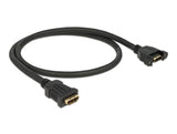 Delock 85465 Cable Hdmi-A Female > Hdmi-A Female Panel-Mount 4K 30 Hz 0.5 M