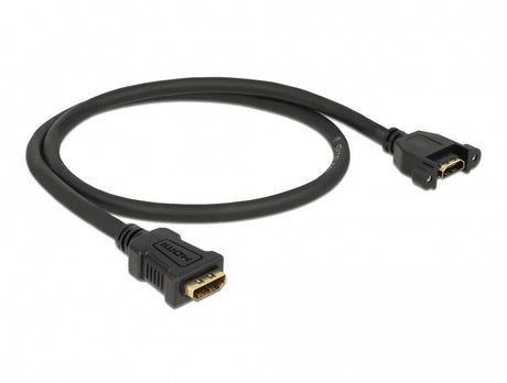 Delock 85465 Cable Hdmi-A Female > Hdmi-A Female Panel-Mount 4K 30 Hz 0.5 M