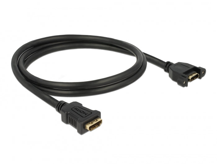 Delock 85466 Cable Hdmi-A Female > Hdmi-A Female Panel-Mount 4K 30 Hz 1 M