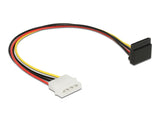 Delock 85513 Power Cable Sata 15 Pin Receptacle > 4 Pin Molex Male Metal 30 Cm