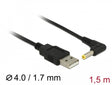 Delock 85544 Power Cable Usb > Dc 4.0 X 1.7 Mm Male 90° 1.5 M