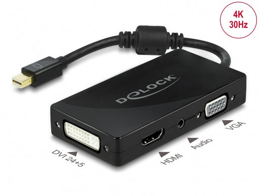 Delock 62073 Mini Displayport 1.2 Adapter To Vga / Hdmi / Dvi / Audio Female