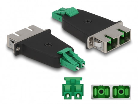 Delock 87946 Optical Fiber Hybrid Coupler Lc Duplex Male To Sc Duplex Female