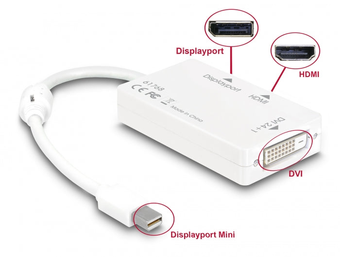 Delock 61768 Adapter Mini Displayport 1.1 Male