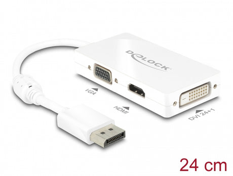 Delock 62655 Adapter Displayport 1.1 Male > Vga / Hdmi / Dvi Female