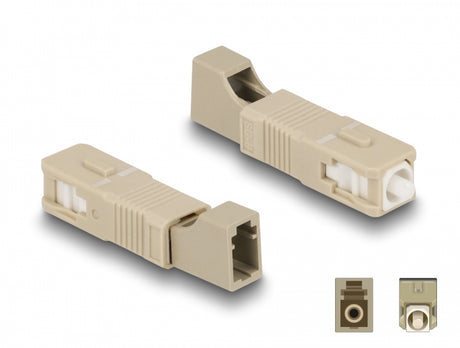 Delock 87942 Optical Fiber Hybrid Coupler Sc Simplex Male To Lc Simplex Female