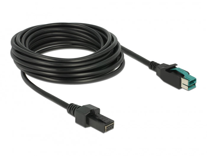 Delock 85486 Poweredusb Cable Male 12 V > 2 X 4 Pin Male 5 M