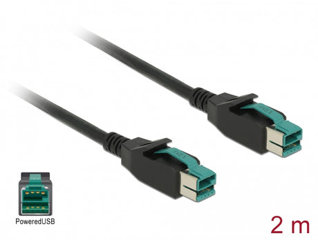 Delock 85493 Poweredusb Cable Male 12 V > Poweredusb Male 12 V 2 M