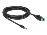 Delock 85499 Poweredusb Cable Male 12 V > Dc 5.5 X 2.1 Mm Male 3 M