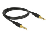 Delock 85547 Stereo Jack Cable 3.5 Mm 3 Pin Male > Male 1 M Black