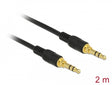 Delock 85549 Stereo Jack Cable 3.5 Mm 3 Pin Male > Male 2 M Black