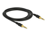 Delock 85549 Stereo Jack Cable 3.5 Mm 3 Pin Male > Male 2 M Black