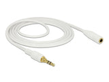 Delock 85579 Stereo Jack Extension Cable 3.5 Mm 3 Pin Male To Female 2 M White