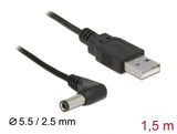 Delock 85588 Usb Power Cable To Dc 5.5 X 2.5 Mm Male 90° 1.5 M