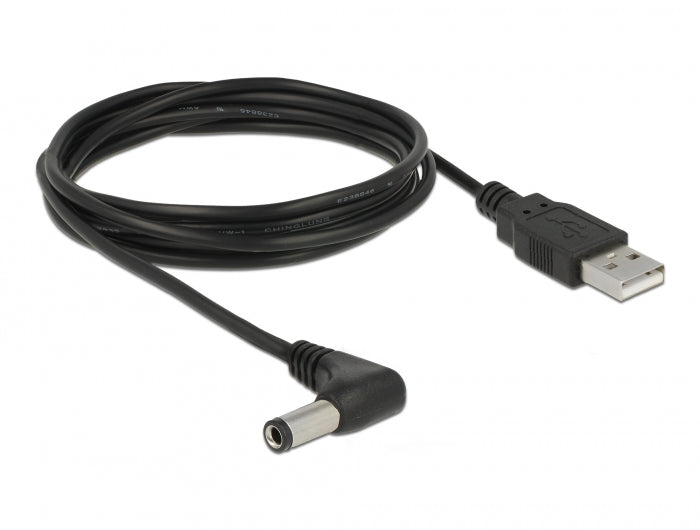 Delock 85588 Usb Power Cable To Dc 5.5 X 2.5 Mm Male 90° 1.5 M