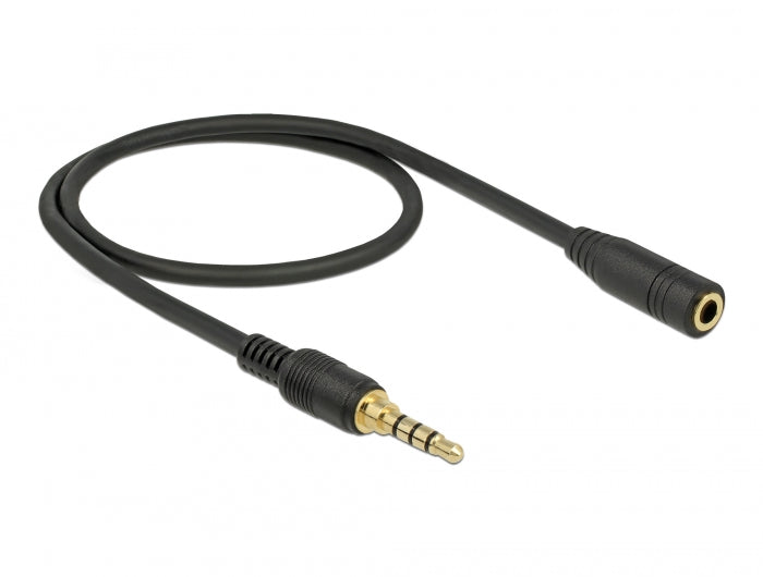 Delock 85627 Stereo Jack Extension Cable 3.5 Mm 4 Pin Male To Female